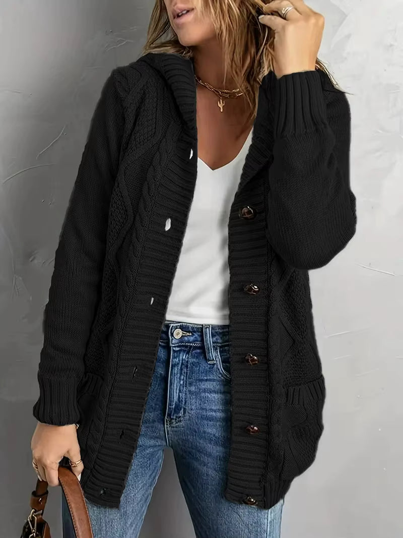 Cardigan Long Maille Torsadée Yasmarzi™ – Chaleur & Allure