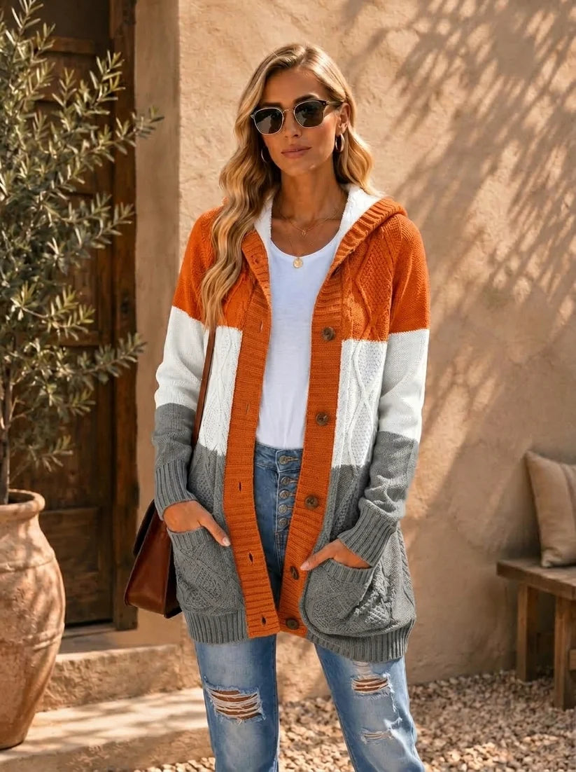 Cardigan Long Maille Torsadée Yasmarzi™ – Chaleur & Allure